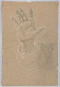 Estudio de mano para "Mártires cristianos tempranos" de Daniel Huntington