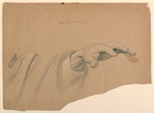 Estudio de Mano Izquierda para "Comunión de los Enfermos" de Daniel Huntington