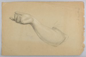 Estudio de la Mano Derecha para "Lección de Caridad"