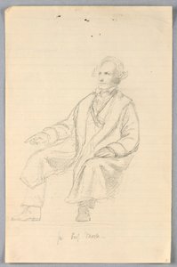 Estudio de Samuel F. B. Morse para "Grupo Científico" de Daniel Huntington