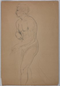 Estudio de un desnudo masculino para "El tributo" de Daniel Huntington
