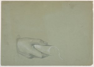 Estudio de la Mano de un Hombre para "El Dinero del Tributo" de Daniel Huntington