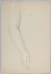 Estudio de un brazo para "Cristiana y su familia pasando por el valle de la sombra de la muerte" de Daniel Huntington