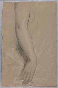 Estudio de un Brazo para el Retrato de la Sra. Rutherford B. Hayes de Daniel Huntington