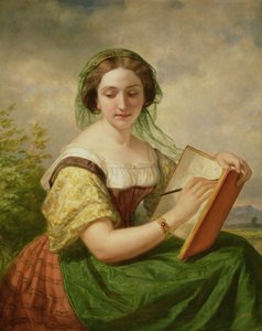 El Dibujante, Retrato de Mademoiselle Rosina de Daniel Huntington