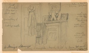 Biblioteca de Washington Irving en Sunnyside de Daniel Huntington