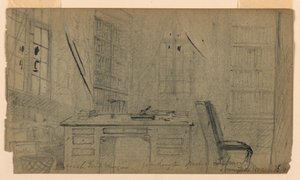 Biblioteca de Washington Irving en Sunnyside de Daniel Huntington