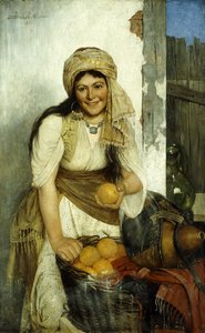 La vendedora de naranjas, 1888 de Daniel Israel