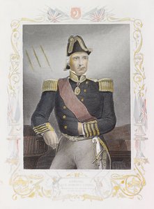 Almirante Sir Edmund Lyons (grabado en color) de Daniel John. Pound