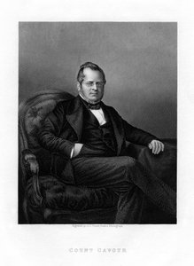 Conde Camillo Benso di Cavour, político italiano, siglo XIX