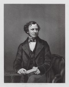 Edward Henry Stanley, Lord Stanley, político británico (grabado) de Daniel John. Pound