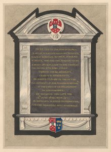 Conmemoración de Jorge, conde de Berkeley, en la iglesia de Cranford
