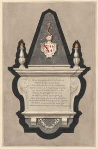 Conmemoración de James Eckersall y su esposa Catherine y su segunda esposa Jane de la iglesia de Drayton de Daniel Lysons
