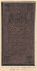 Losa sobre la tumba de Catherine, hija de Lord Latimer, de la iglesia de East Ham. de Daniel Lysons