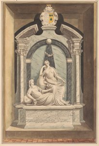 Tumba de Mrs. Susannah Thomas y Dame Dorothy Thomas de la iglesia de Hampton de Daniel Lysons
