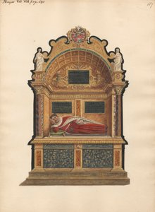 Tumba de Sir Edward Fennen de Hayes desde la Iglesia de Hayes de Daniel Lysons
