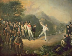 Partido de bolos en Castlemary, Cloyne, 1847