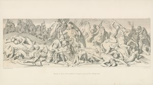 Harold, frente al Estandarte de Inglaterra, es atravesado por una flecha caída de Daniel Maclise