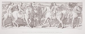 Entrevista de Harold con Tostig, su hermano, y con Hardrada, aliado de Tostig, antes de la Batalla de Stamford Bridge, de 