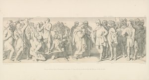 Morcar, elegido conde de Northumbria, en lugar de Tostig, Harold media con los Nuneios de la elección de Daniel Maclise