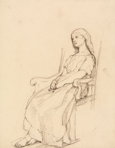 Estudio de una joven sentada de Daniel Maclise