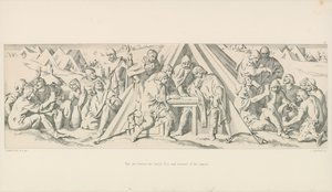 La víspera de la batalla. Alboroto y jolgorio de los sajones de Daniel Maclise