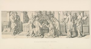 El matrimonio de Harold con Aldyth, hermana de Edwin y Morcar de Daniel Maclise