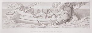 Tostig, derrotado en su intento contra Harold, huye en su galera de la costa inglesa, de 