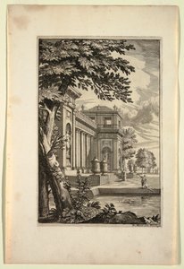 Placa en Nouveaux Livre de Paysages de Daniel Marot