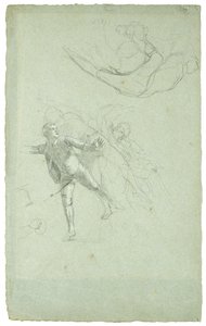 Estudio para El sitio de Gibraltar (Estudio para una figura en un cañón en el bote), 1785-1786 de Daniel Mytens