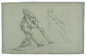 Estudio para El sitio de Gibraltar (Estudio de figuras tirando de una cuerda), 1785-1786 de Daniel Mytens