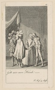 Lámina 12 para "La tempestad" de Shakespeare de Daniel Nikolaus Chodowiecki