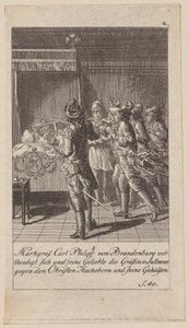 Hoja 2 de la serie «Historia de Brandeburgo» de Daniel Nikolaus Chodowiecki