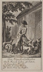 "El amante de los perros" de Daniel Nikolaus Chodowiecki