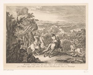 Victoria del general Rumyantsev en la batalla de Cahul, 1770 Victoire remportée sur les Turces Le 1.r Aout 1770 par l