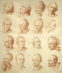 Estudios de expresiones faciales de Daniel Nikolaus Chodowiecki