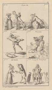 Lámina II de «El elogio de la locura», de Erasmo de Daniel Nikolaus Chodowiecki