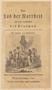 Portada con viñeta de «El elogio de la locura», de Erasmo de Daniel Nikolaus Chodowiecki