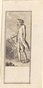 Joven con bastón de Daniel Nikolaus Chodowiecki