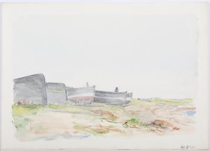 Barcas de pesca, Isla Santa, 1895 de Daniel Oliver