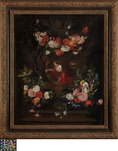 Corona floral con María Magdalena de Daniel Seghers