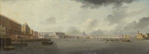 Una vista del Támesis mirando al este con el Adelphi, Somerset House y la Catedral de San Pablo, c.1806
