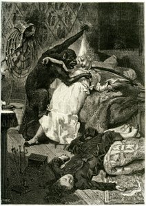 Ilustración de "Los crímenes de la calle Morgue" de Edgar Allan Poe de Daniel Urrabieta (after) Vierge