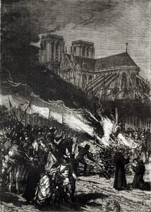 Quema de los Templarios, ilustración de 