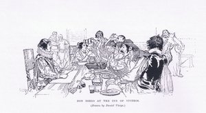 Don Diego en la posada de Viveros, de The Magazine of Art 1893, Cassell and Company de Daniel Urrabieta Vierge