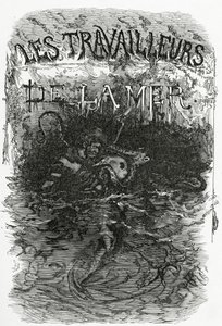 Ilustración para la novela Les Travailleurs de la Mer, siglo XIX de Daniel Urrabieta Vierge