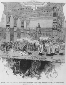 El Templo de Vulcano con la Muerte de Radamés y Aida, escena del Acto IV de 