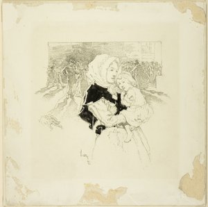 Mujer y niño de Daniel Urrabieta Vierge