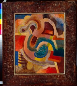 "Composición abstracta No 8" (Composición abstracta No 8) Pintura de Vladimir Davidovich Baranov-Rossine (Baranov Rossine) (1888-1942) 1913 Dim 64x50 cm Colección privada de Daniel Vladimir Baranoff Rossine