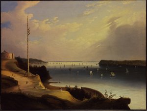 Puerto de Nueva York, c.1835 de Daniel Wadsworth